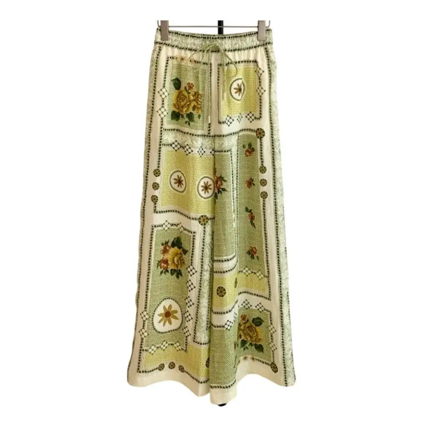 Alemais Dixie Wide Leg Linen Pant - Bottoms