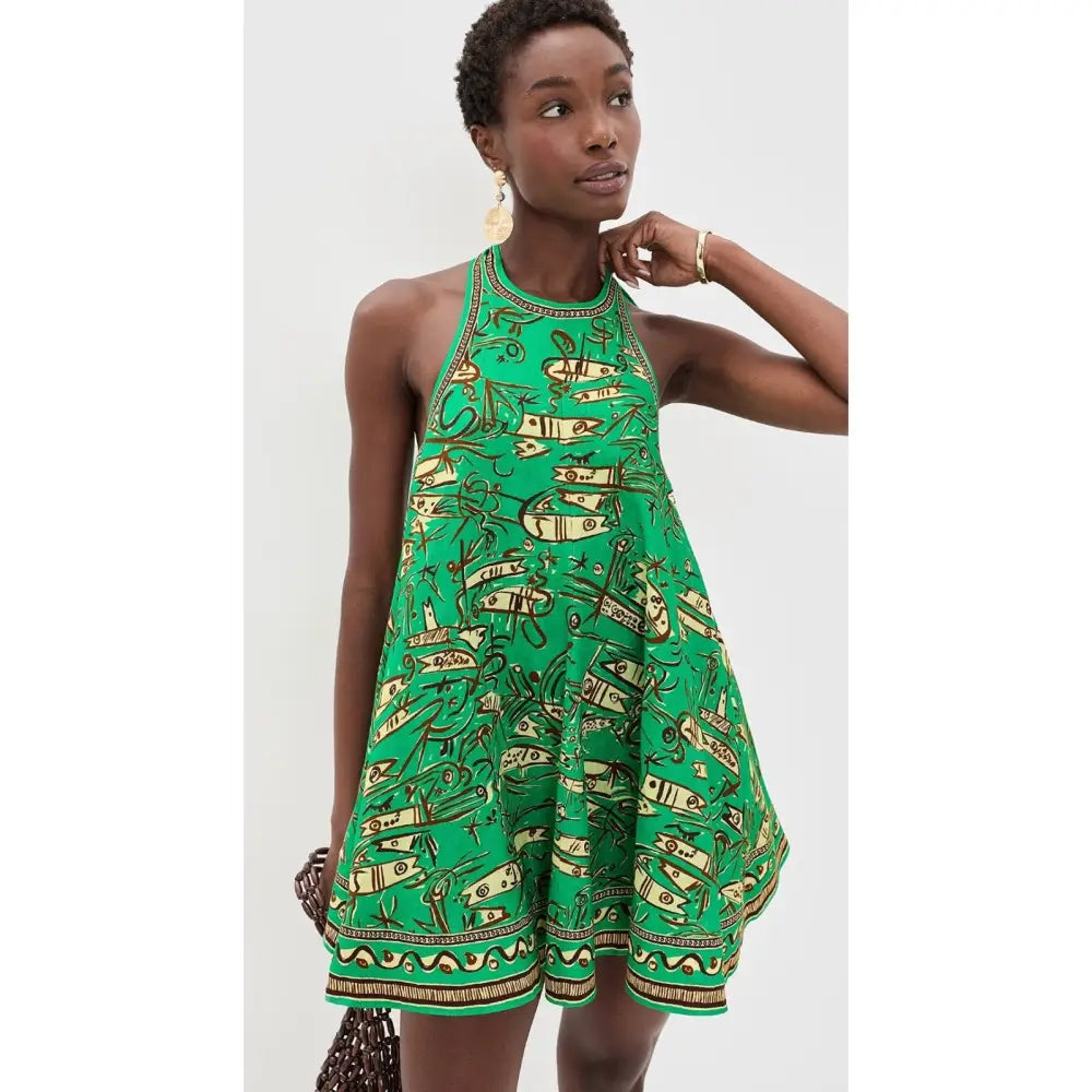 Alemais Fish Sticks Linen Mini Dress - Dress