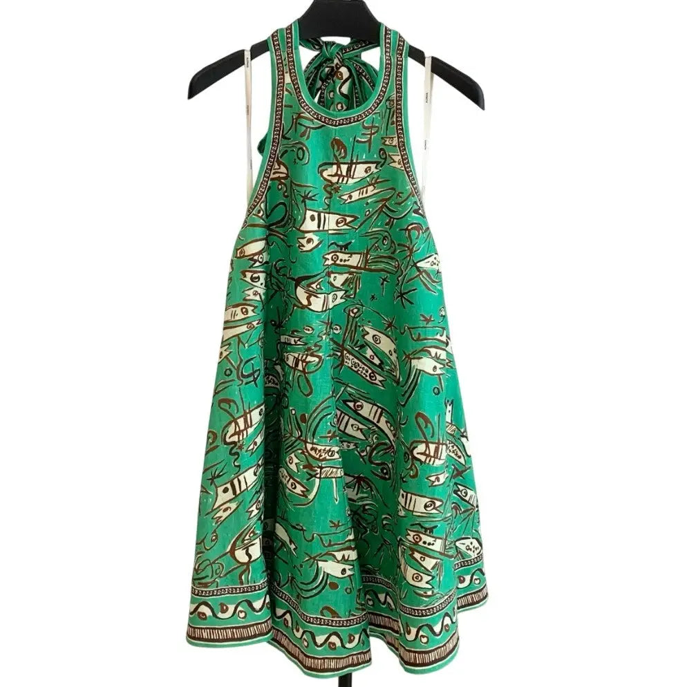 Alemais Fish Sticks Linen Mini Dress - Dress