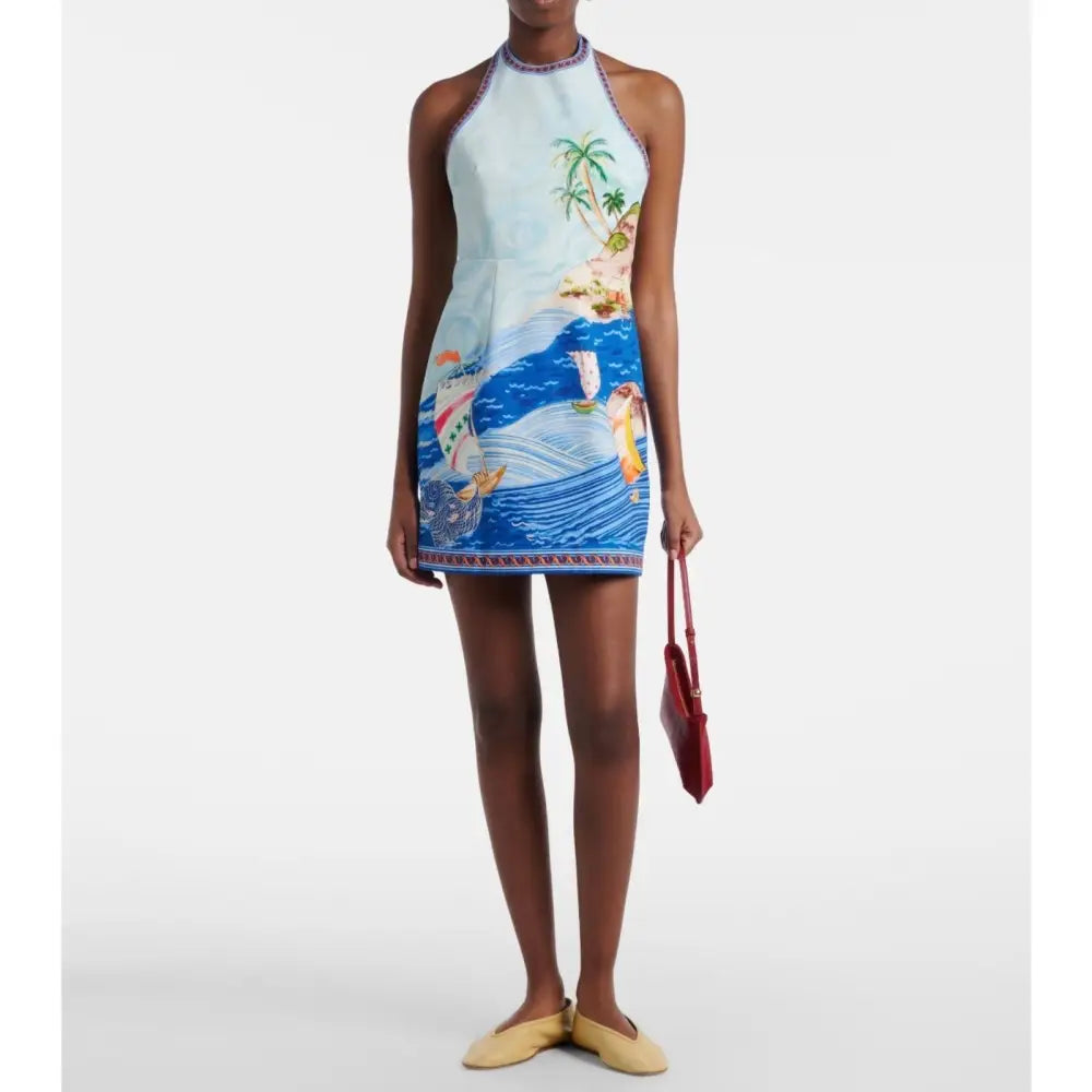 Alemais Island printed cotton minidress - Dress
