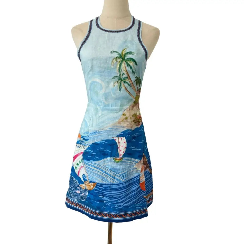 Alemais Island printed cotton minidress - Dress