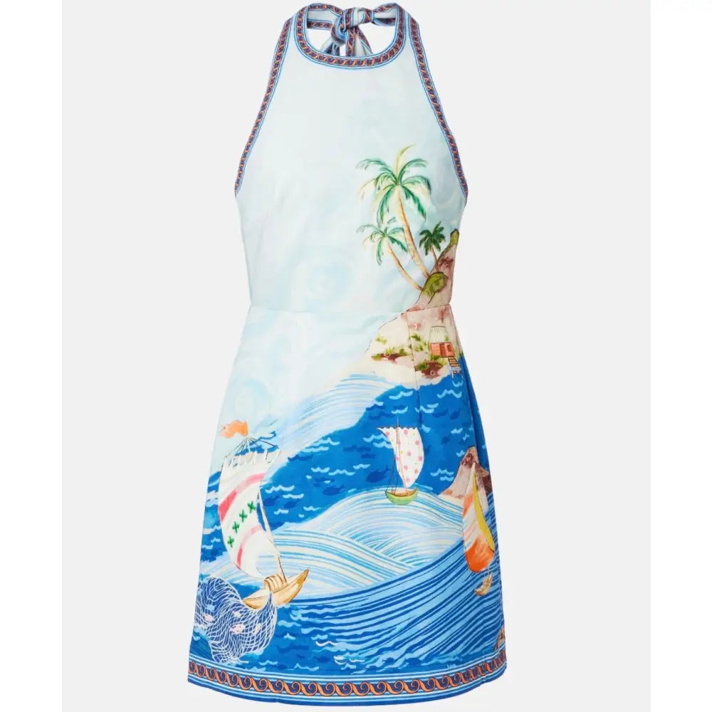 Alemais Island printed cotton minidress - Dress