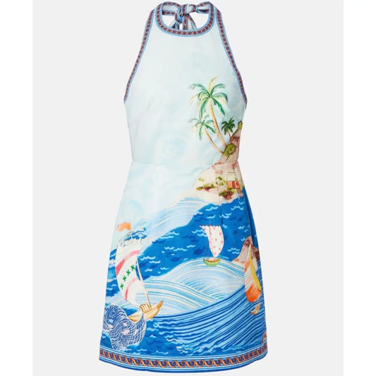 Alemais Island printed cotton minidress - Dress