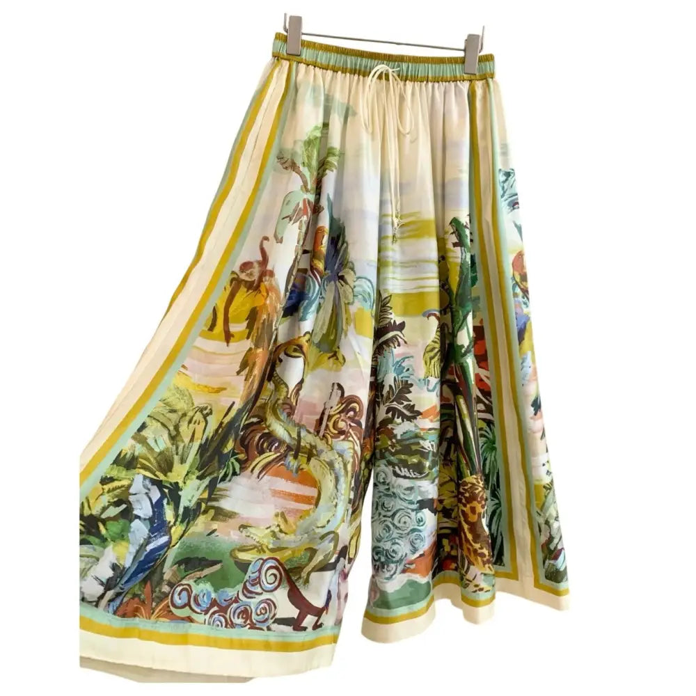 Alemais jungle boogie silk culotte - Bottoms