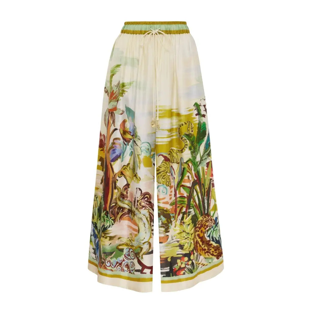 Alemais jungle boogie silk culotte - Bottoms