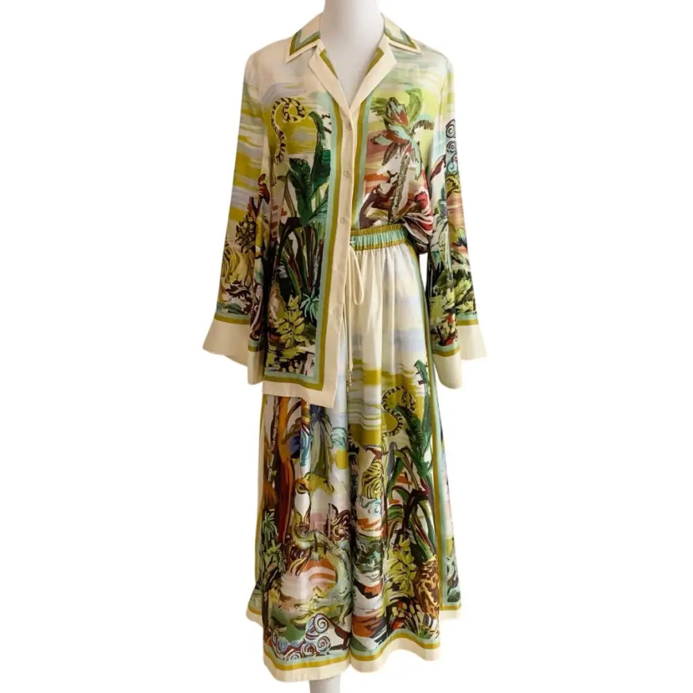 Alemais jungle boogie silk shirt - Tops