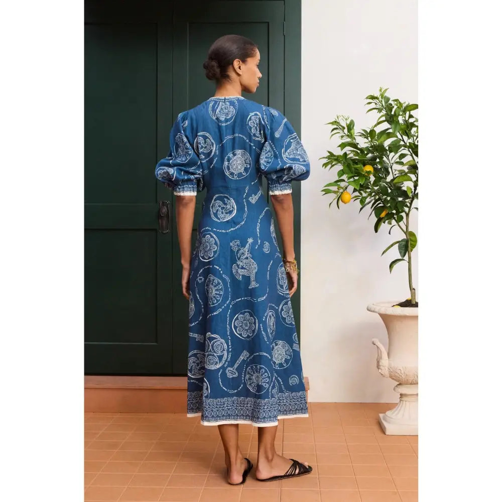 Alemais linen lucky midi dress - Dress