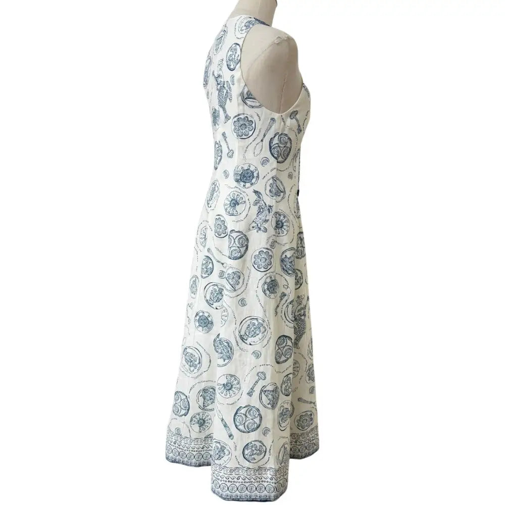 Alemais Lucky Lace Up Midi Dress in Ivory - Dress