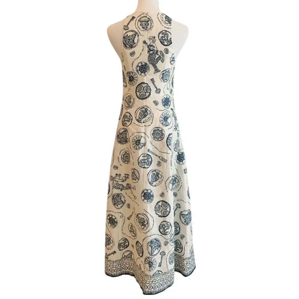 Alemais Lucky Lace Up Midi Dress in Ivory - Dress