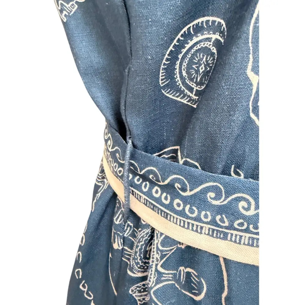 Alemais Lucky Mini Dress in Blue Linen - Dress