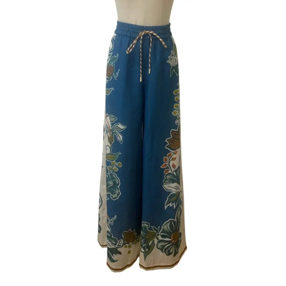 Alémais Luda floral linen palazzo pants - Bottoms