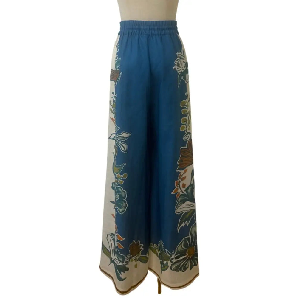 Alémais Luda floral linen palazzo pants - Bottoms