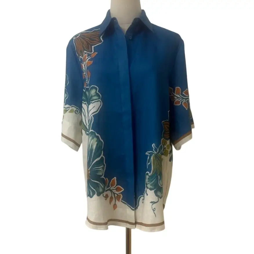 Alémais Luda floral linen shirt - Tops