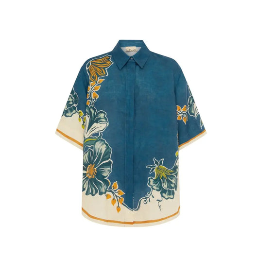 Alémais Luda floral linen shirt - Tops