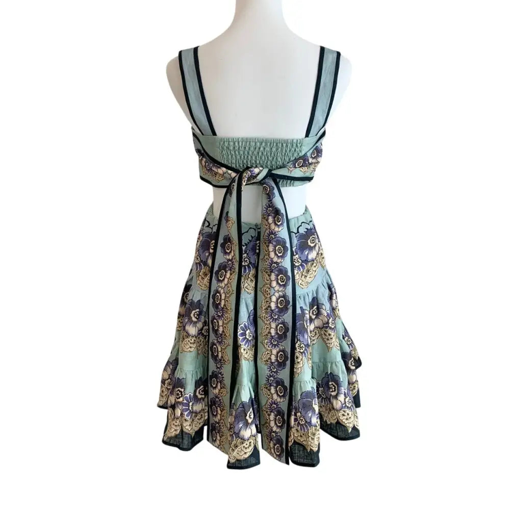 Alemais Madalena Cut Out Mini Dress in Blue