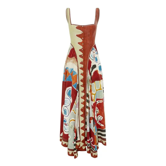 Alemais michelle square neck midi dress - Dress