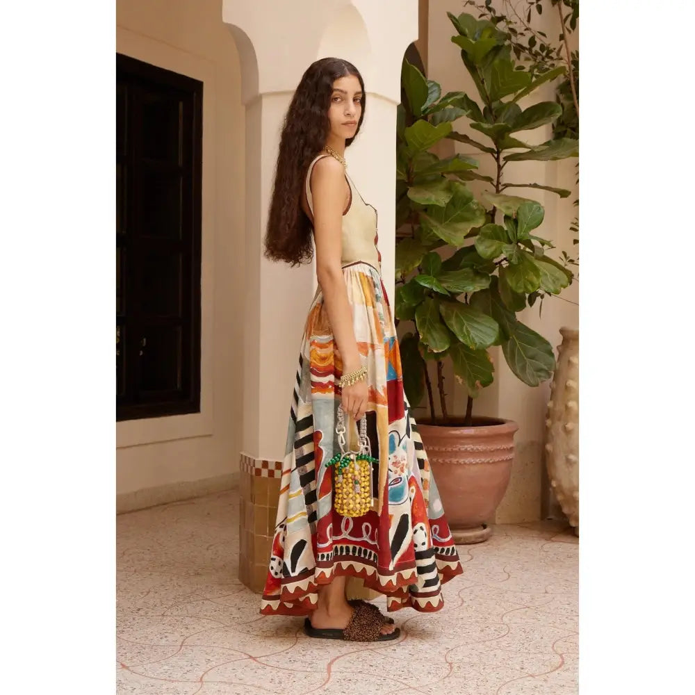 Alemais michelle square neck midi dress - Dress