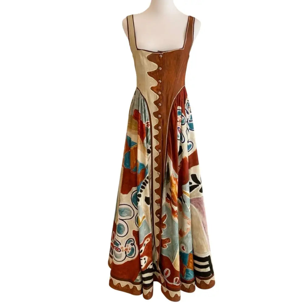 Alemais michelle square neck midi dress - Dress