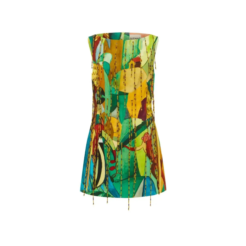 Alemais mokshini beaded fringe mini dress - Dress