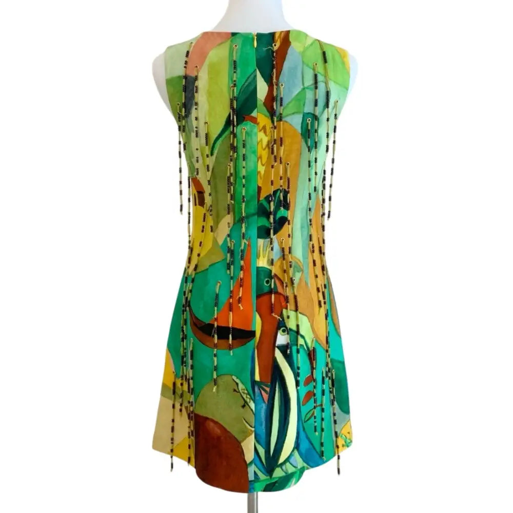 Alemais mokshini beaded fringe mini dress - Dress