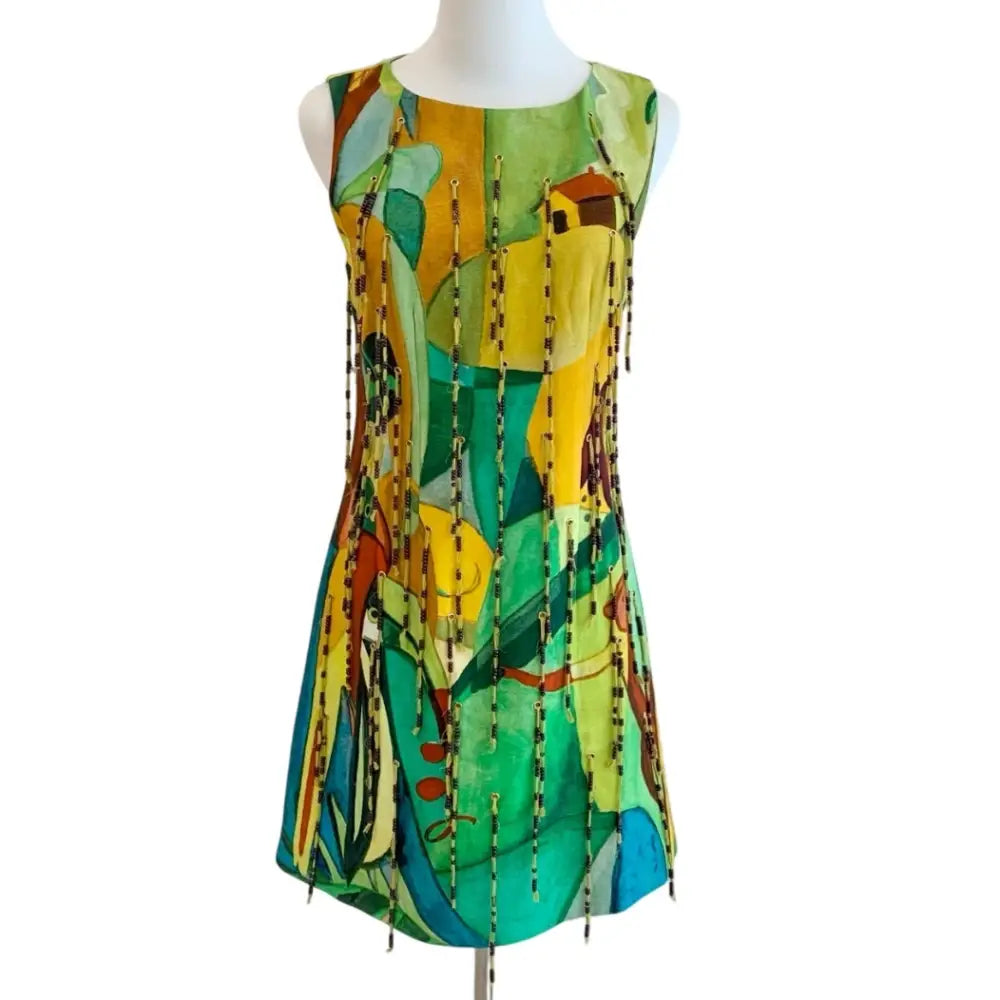 Alemais mokshini beaded fringe mini dress - Dress
