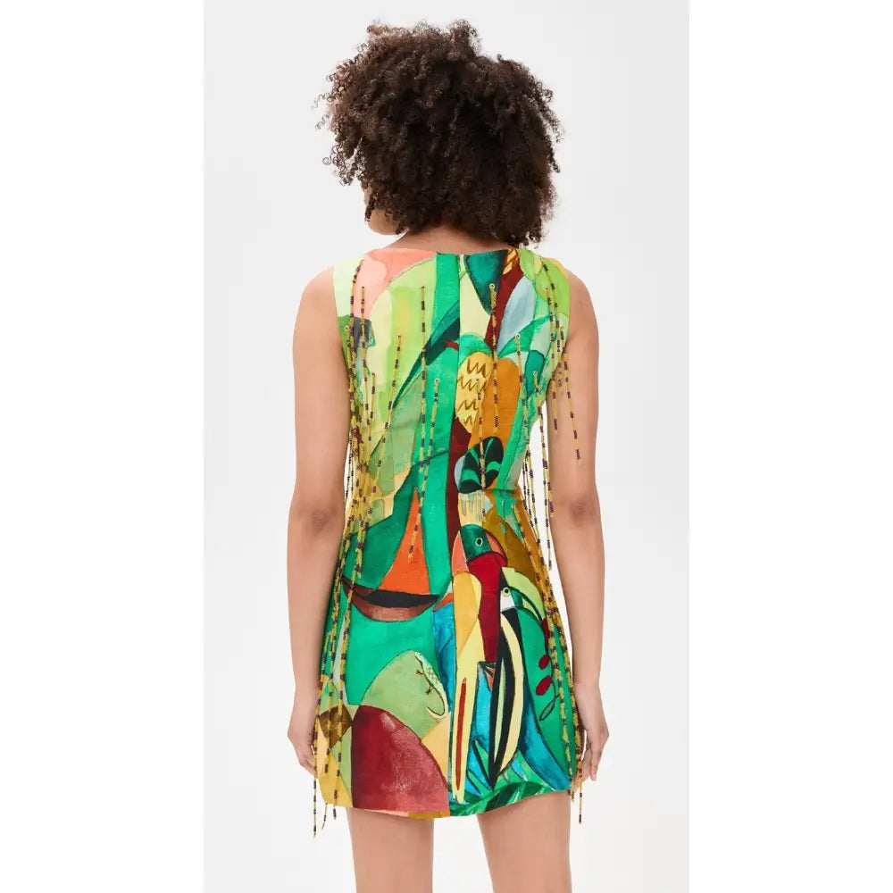 Alemais mokshini beaded fringe mini dress - Dress