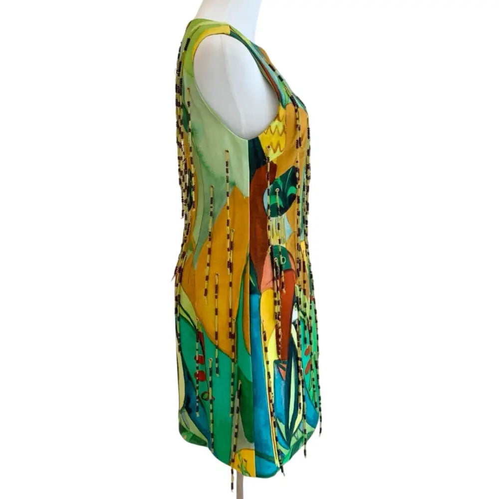 Alemais mokshini beaded fringe mini dress - Dress