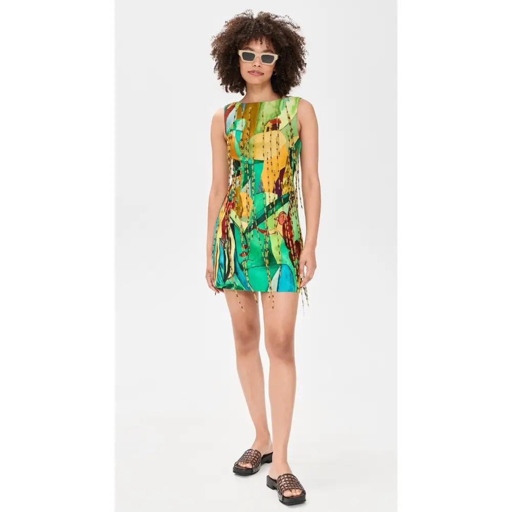Alemais mokshini beaded fringe mini dress - Dress