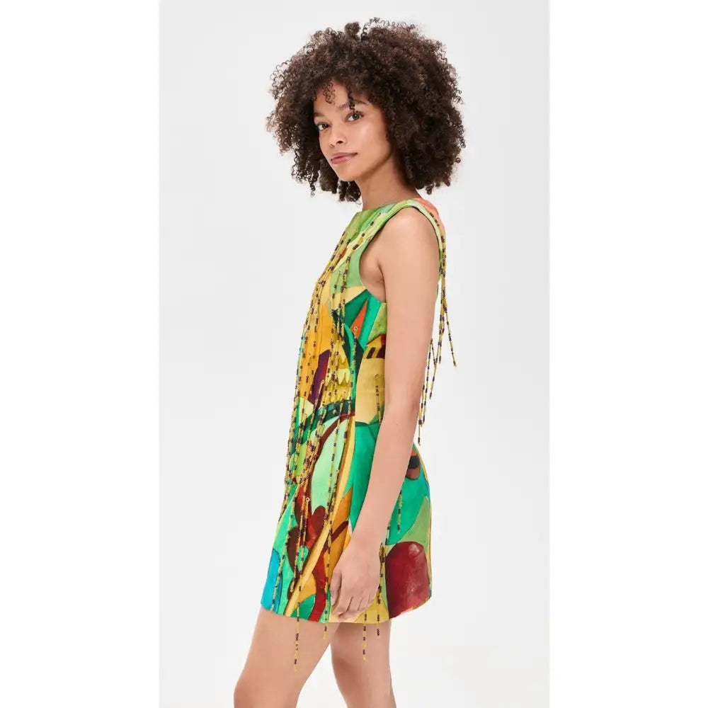 Alemais mokshini beaded fringe mini dress - Dress