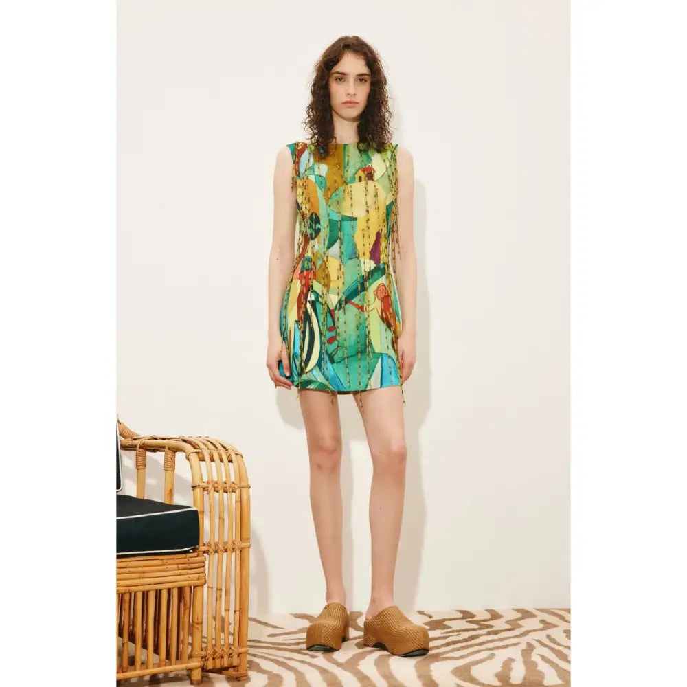 Alemais mokshini beaded fringe mini dress - Dress