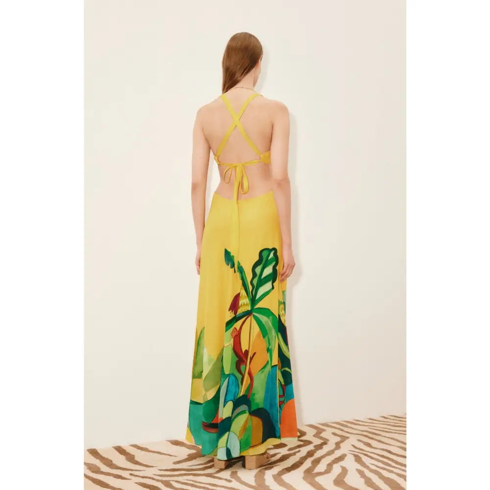 Alemais mokshini silk cut out midi dress