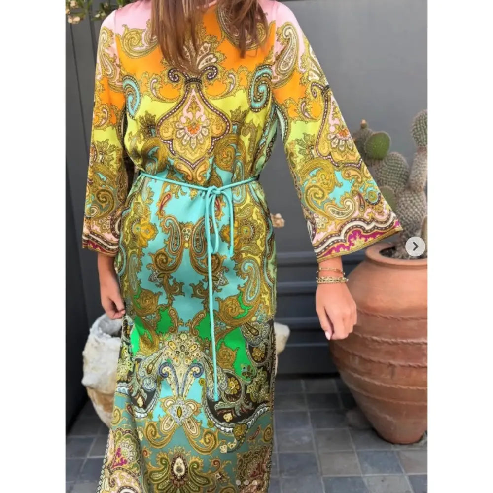 Alemais Multi Clemenza Silk Midi Dress