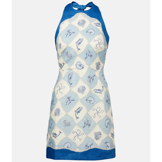 Alemais Pia printed linen minidress - Dress