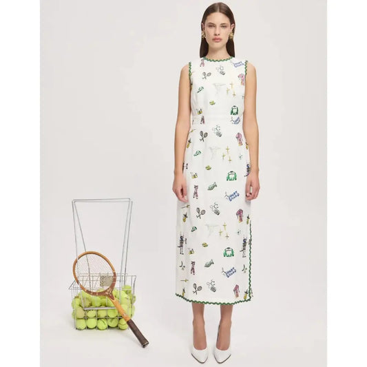 Alemais Play Embroidered Midi Dress - Dress