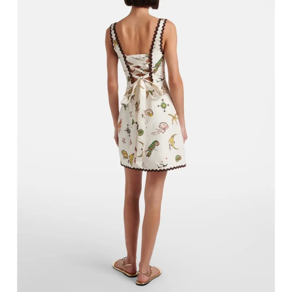Alemais Printed cotton minidress - Dress