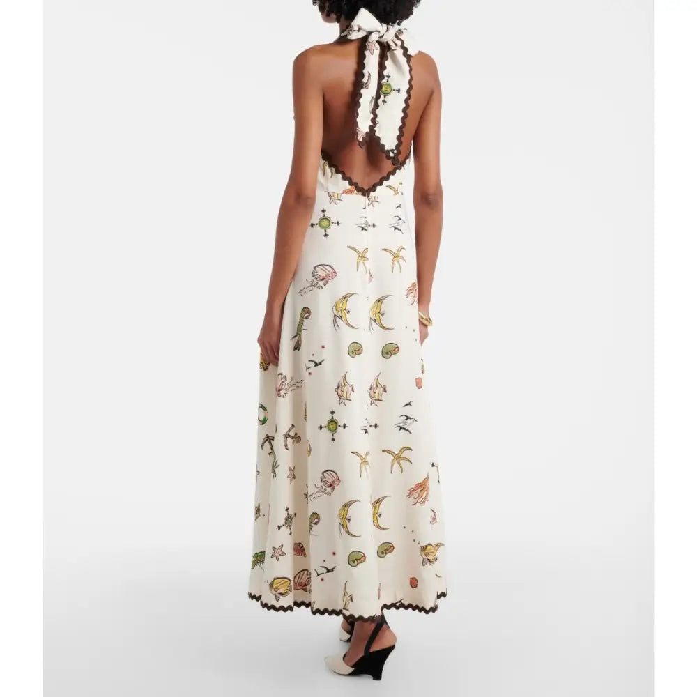Alemais Printed halterneck maxi dress - Dress