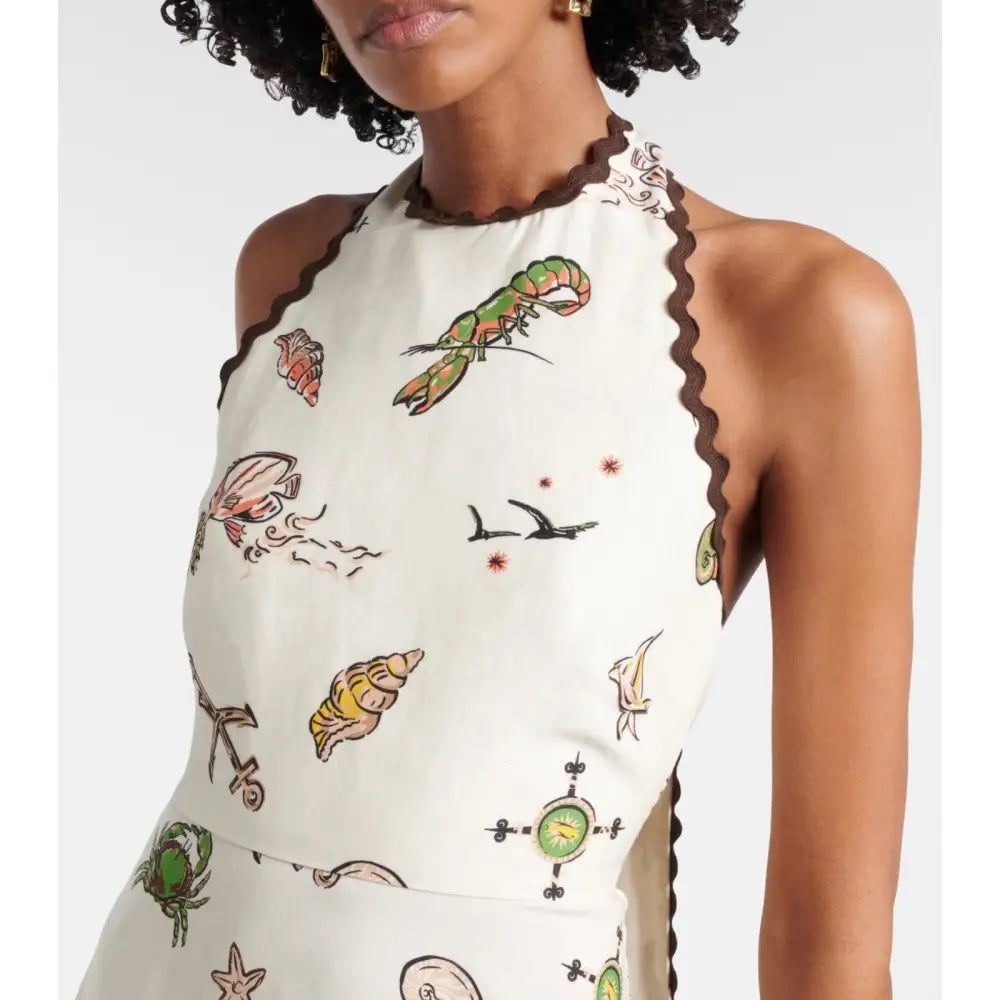 Alemais Printed halterneck maxi dress - Dress