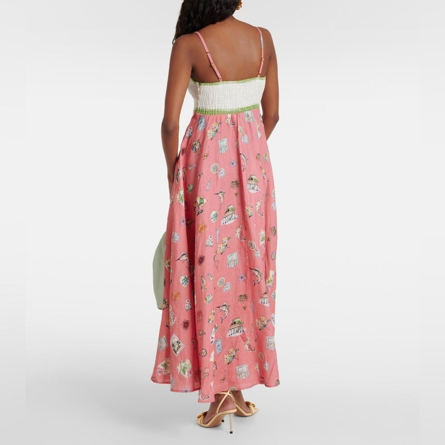 ALEMAIS printed linen midi dress - ALEMAIS Bernardi Collective