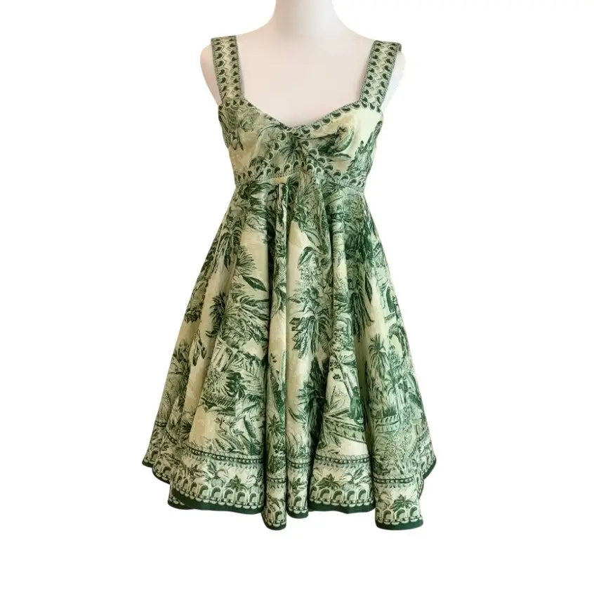 Alemais Sara Mini Twist Sundress in Green - Dress
