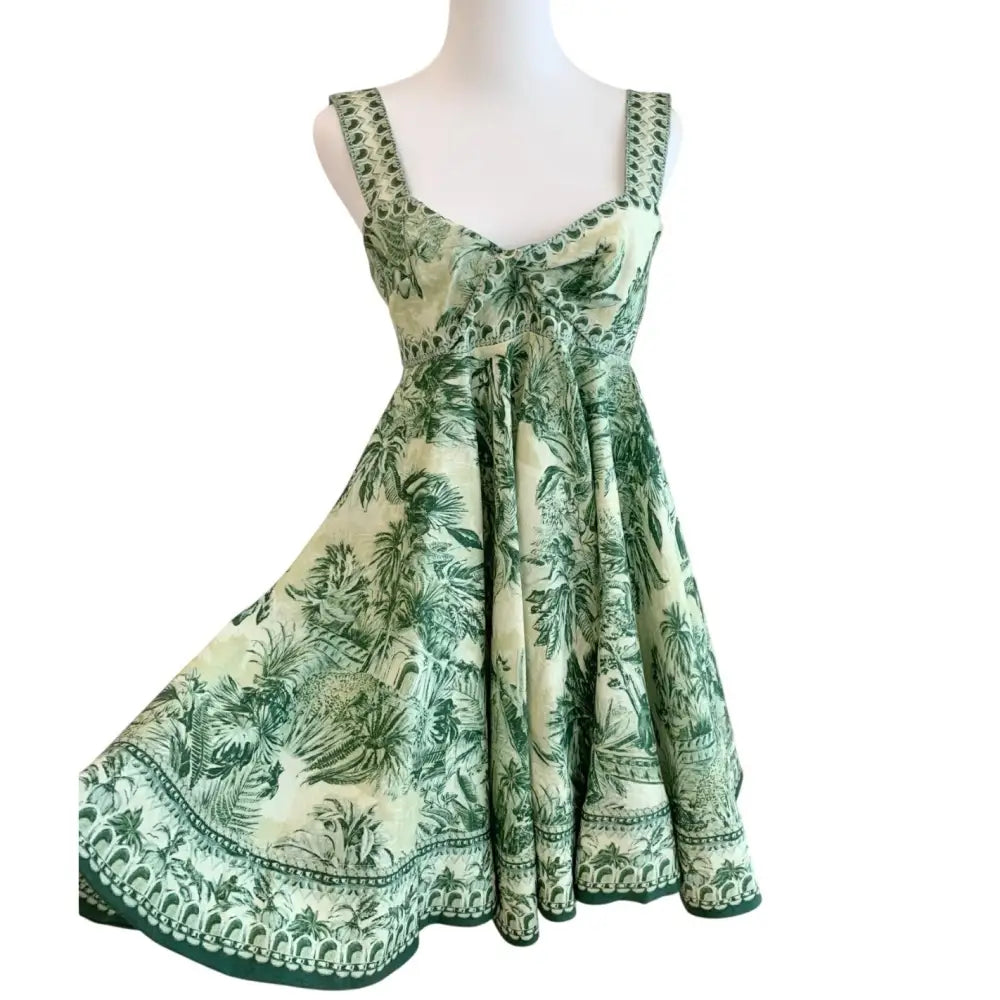Alemais Sara Mini Twist Sundress in Green - Dress