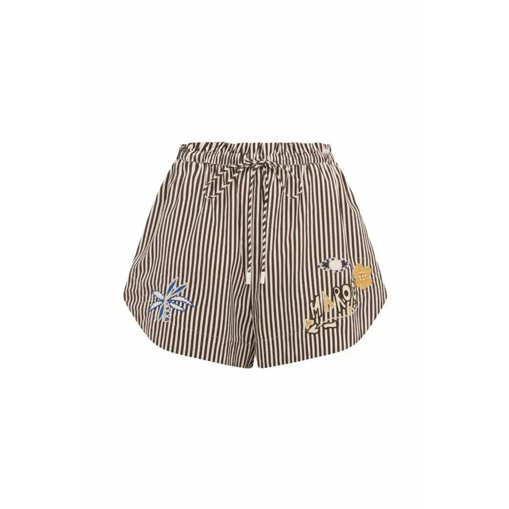 Alemais Sirocco Striped Cotton Short - Bottoms