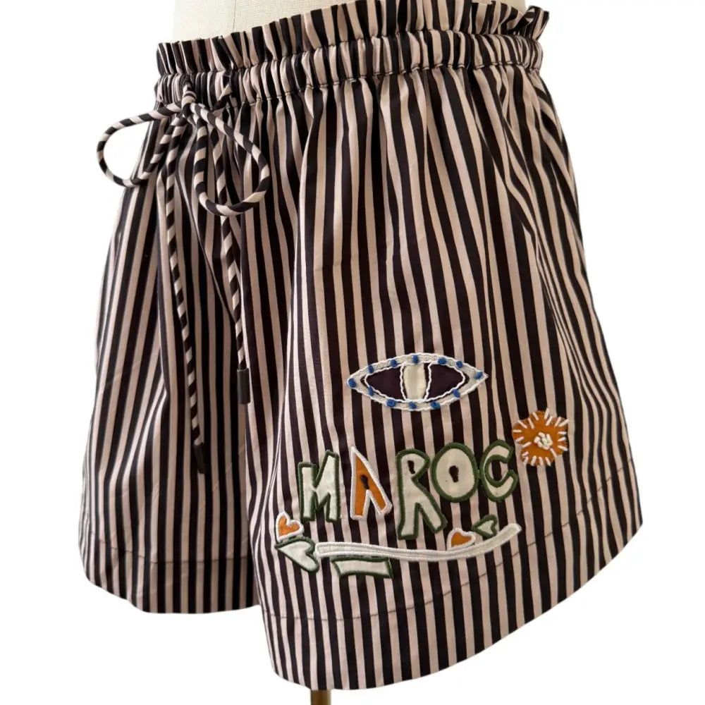 Alemais Sirocco Striped Cotton Short - Bottoms