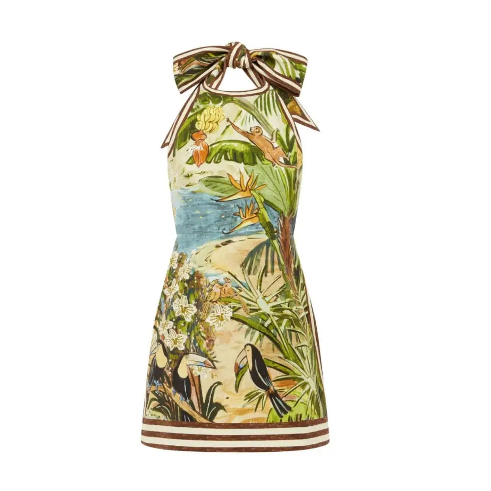 Alemais Toucan Tango Halter Mini Dress in Multi - 2 - Dress