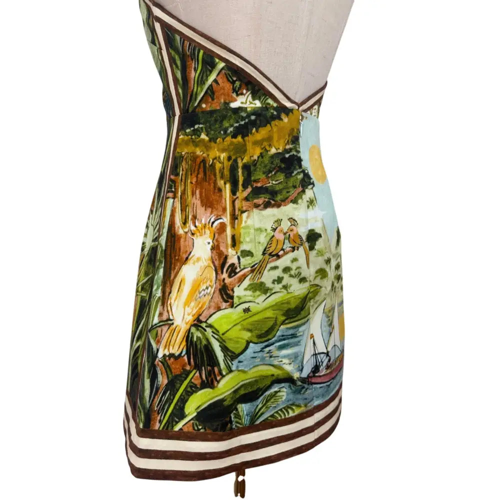 Alemais Toucan Tango Halter Mini Dress in Multi - Dress