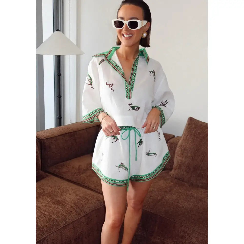 Alemais Wanda Linen Shorts - Bottoms