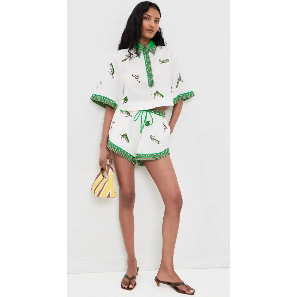Alemais Wanda Linen Shorts - Bottoms