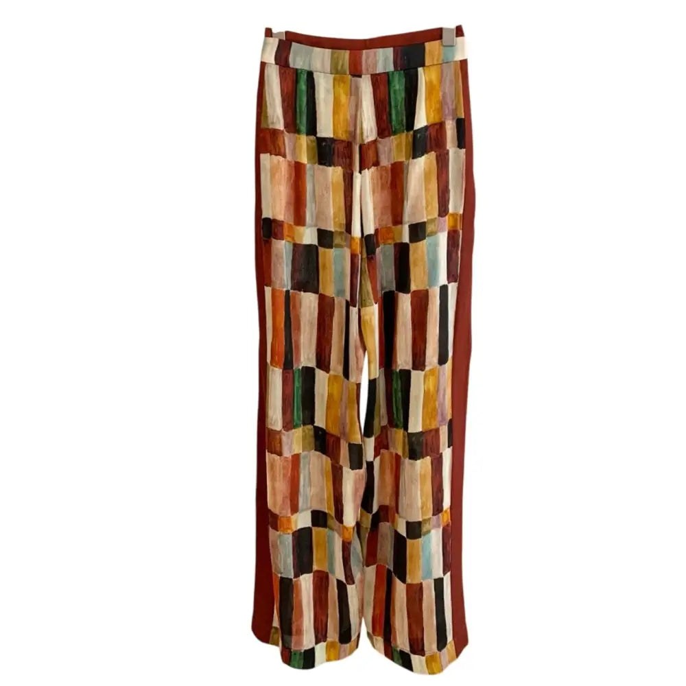 Alémais x LRNCE Marjorelle printed linen and silk palazzo pants - Bottoms