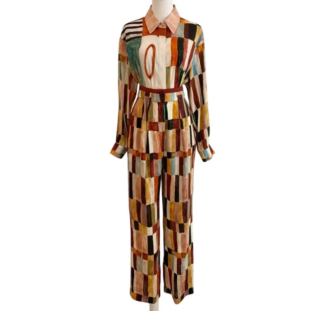 Alémais x LRNCE Marjorelle printed linen and silk palazzo pants - Bottoms