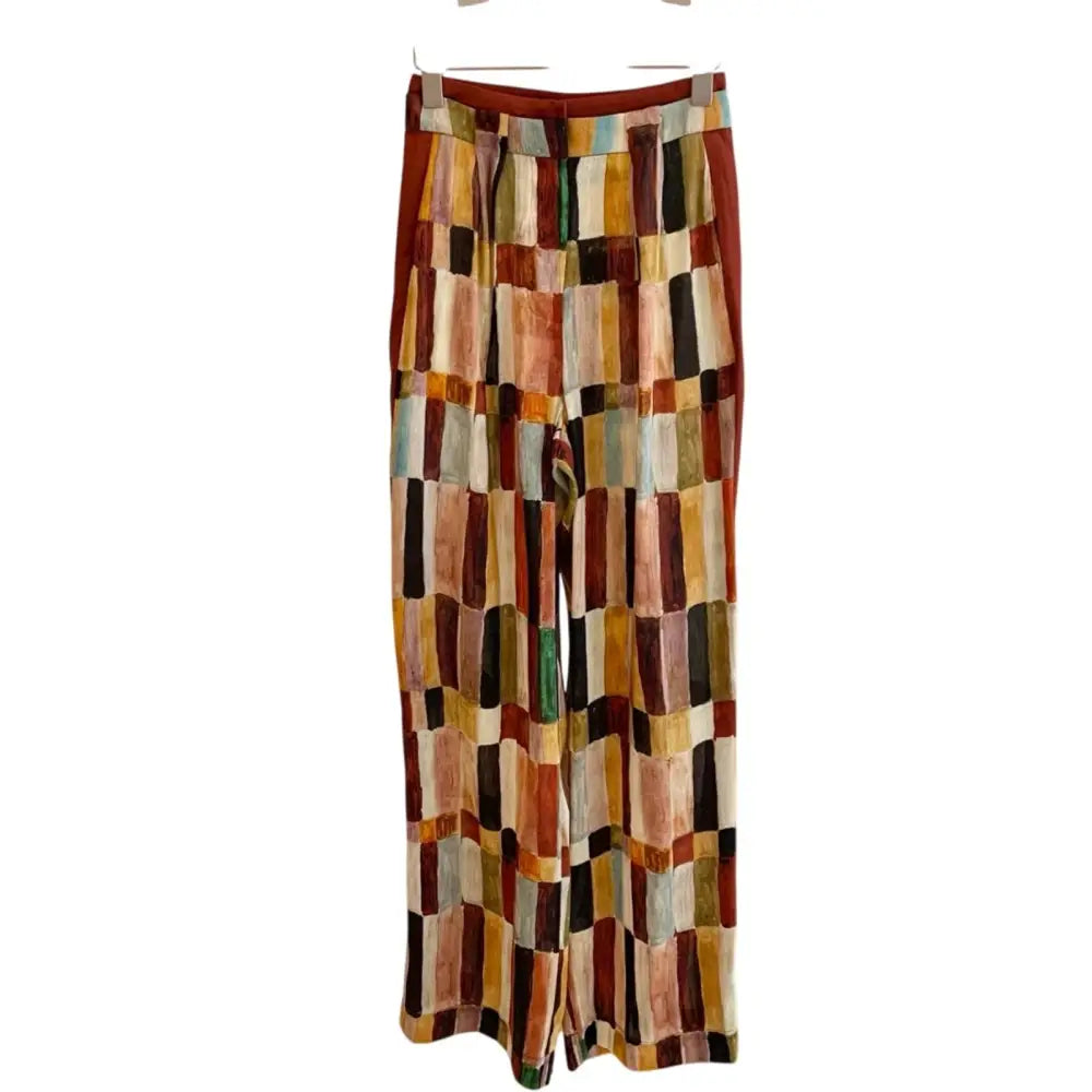 Alémais x LRNCE Marjorelle printed linen and silk palazzo pants - Bottoms