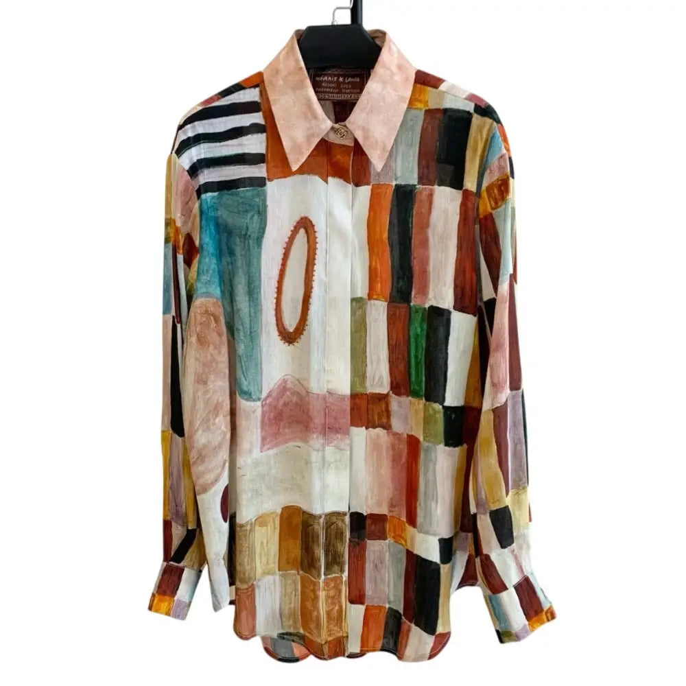 Alemais x LRNCE Marjorelle printed linen and silk shirt - Tops